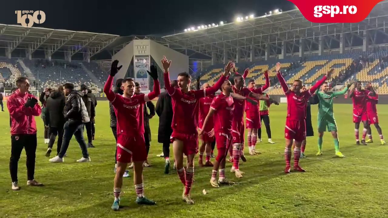 Petrolul vs. Dinamo 0-1 » Dinamoviștii și-au sărbătorit victoria alături de suporteri