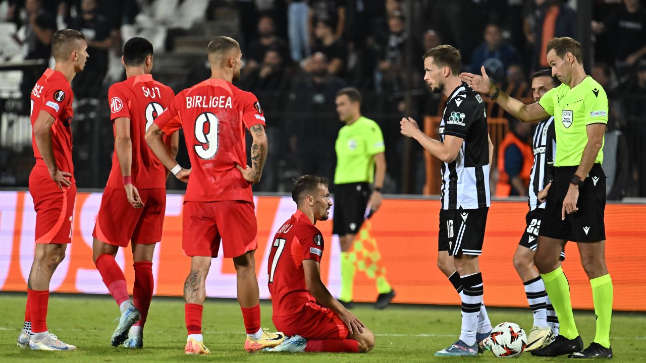 Surpriză de proporții la FCSB – Olympiakos! Se consideră titularizarea jucătorului care a jucat doar 14 minute.