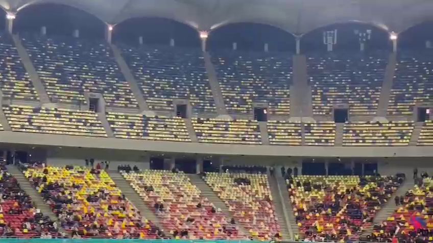 Cum sunt tribunele la meciul FCSB – Slobozia. Suporterii campioanei au îndurat doar 2 grade Celsius