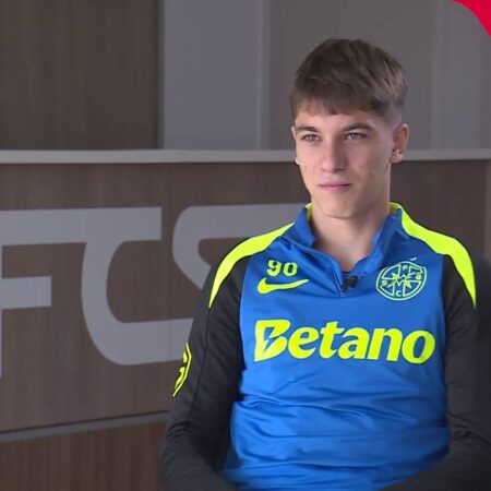Alexandru Stoian, mijlocaș la FCSB, s-a născut în Spania și își dorește să joace pentru Barcelona: „Este visul meu”