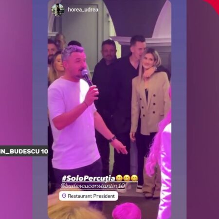 Constantin Budescu interpretează manele la o petrecere