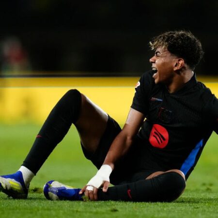 Nu a mai putut suporta! Yamal a postat o fotografie cu piciorul însângerat, în urma scandalului de arbitraj din Spania.