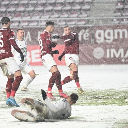 Denis Ciobotariu a avut o reacție după ce a marcat primul său gol pentru Rapid
