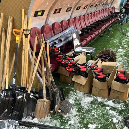 Totul pe masă! Câte sute de fani au contribuit la deszăpezirea Arenei Naționale