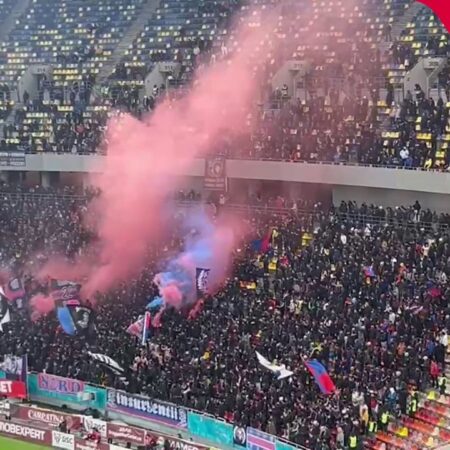 Rapid – FCSB » Suporterii FCSB își fac simțită prezența pe stadion