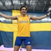 Armand Duplantis, de trei ori campion mondial în sală, a realizat 102 sărituri cu prăjina de peste 6 metri!