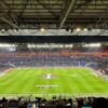 Cum se prezintă tribunele de la „Stade des Lumières” înainte de meciul Lyon – FCSB