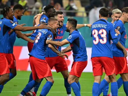 Ponturi FCSB-Lyon. Tur istoric în Optimile Europa League pentru campioana României 