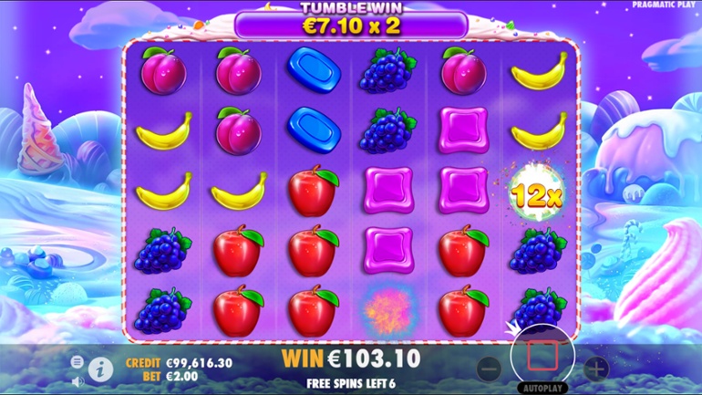 Simbol Bombă multipler Sweet Bonanza