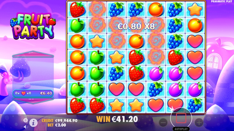 Câștig multiplicator Fruit Party