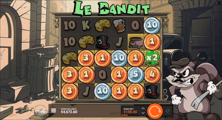 Le Bandit slot - Colectare simbol Oala de Aur