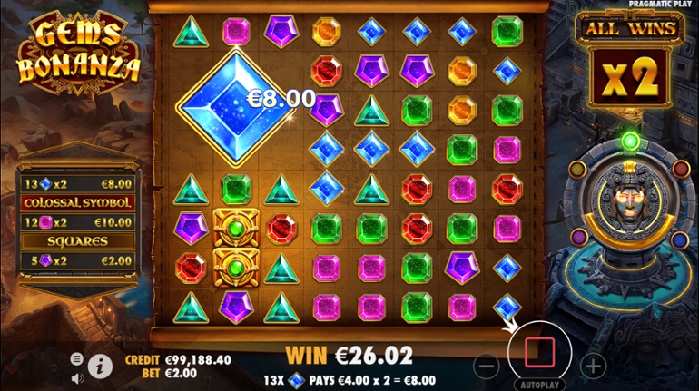 Gems Bonanza & Caracteristica simbolului colosal