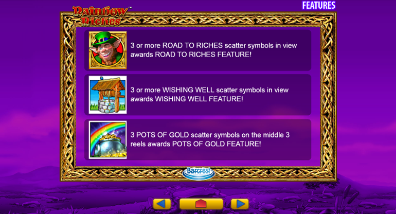 Funcții bonus Rainbow Riches