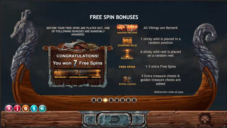 Vikings Go Berzerk free spins bonuses