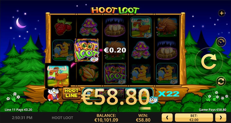 Hoot Loot câștig mare