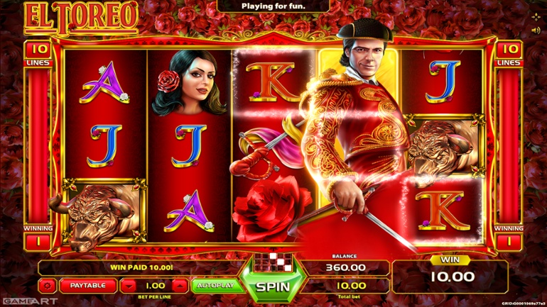 Câștig El Toreo slot de la dreapta la stânga
