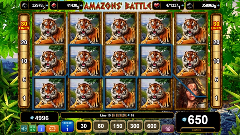Câștig mare în slotul Amazon's Battle