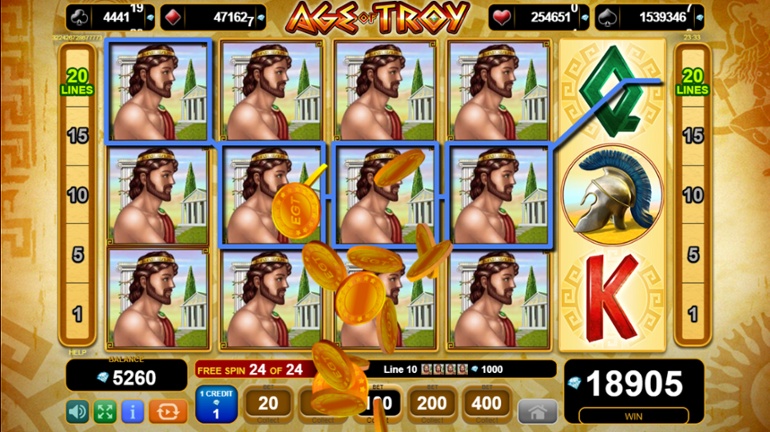 Age of Troy simbol mare câștig