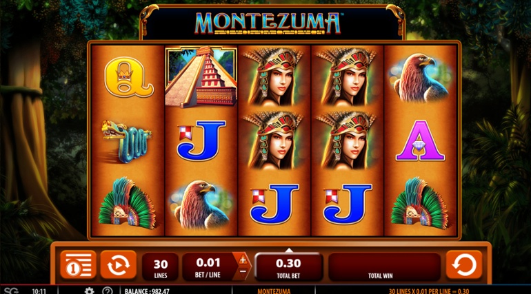 Simboluri Montezuma și simboluri de plată mari stivuite