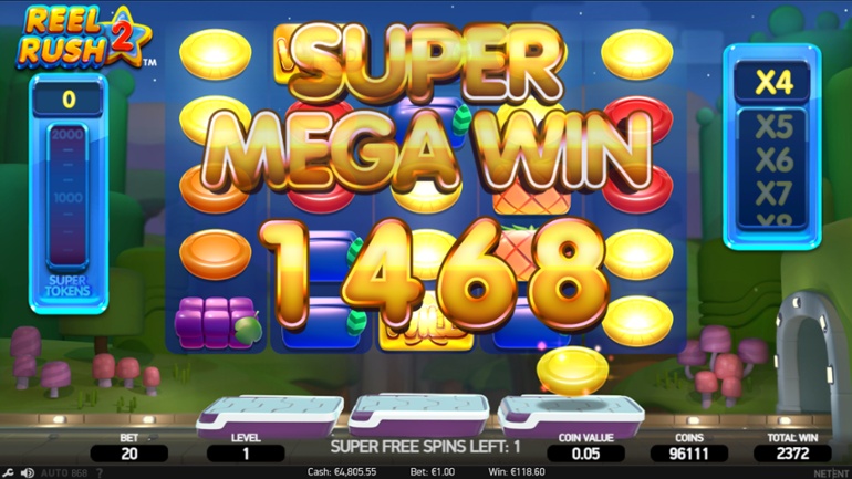 Reel Rush 2 câștig mare în Super Ronde Libere