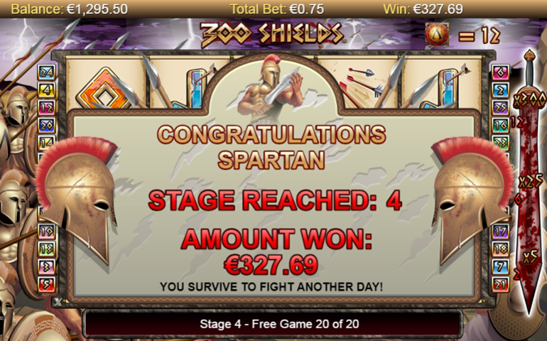 300 Shields slot câștig mare în rotiri gratuite