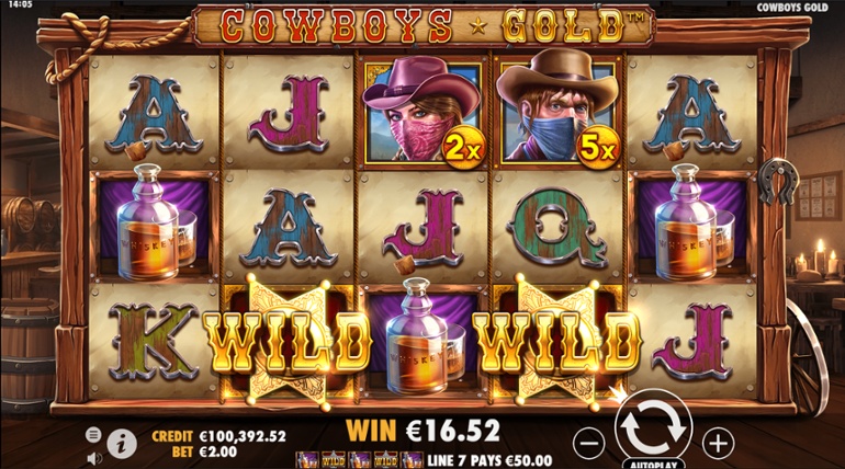 Cowboys Gold 5-of-a-kind win