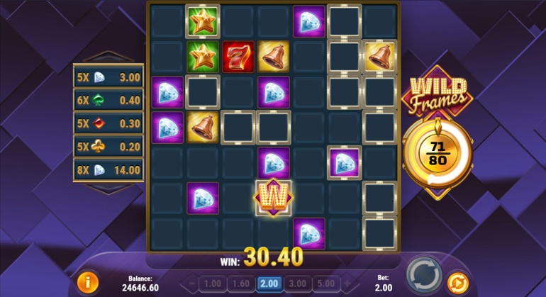 Funcția Shatter în slotul Wild Frames