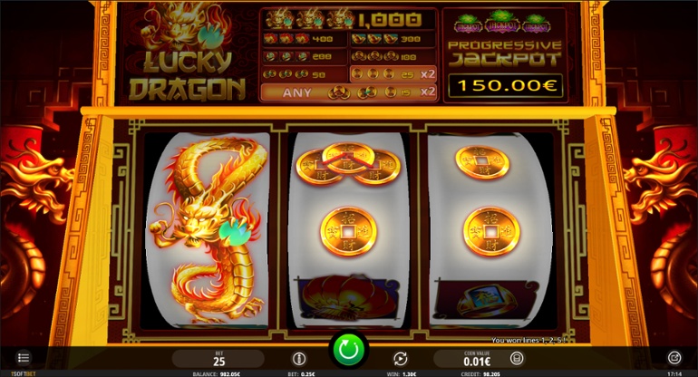 Lucky Dragon câștig mare simbol de top