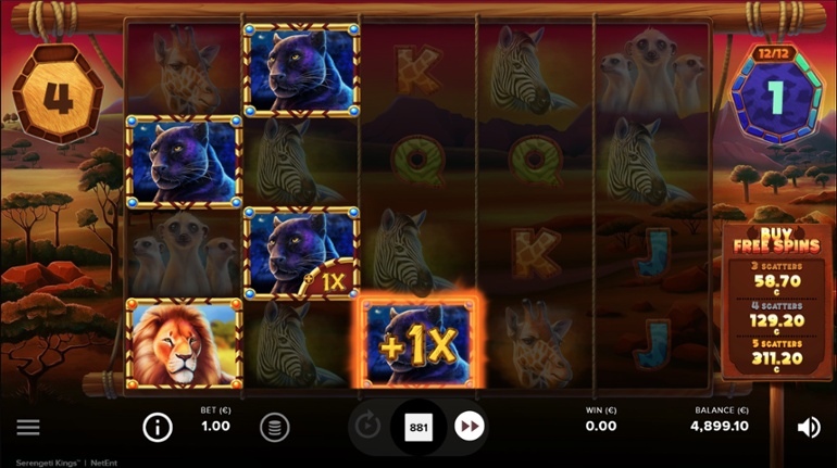 Serengeti King - Plățile Rotirilor Panterei