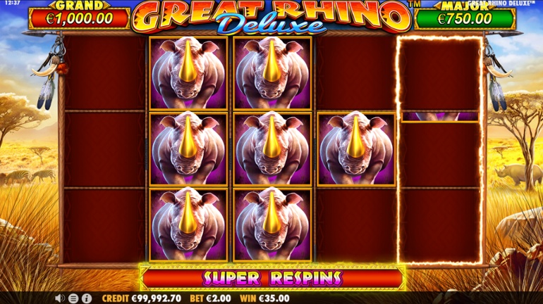 Great Rhino Deluxe caracteristica respin
