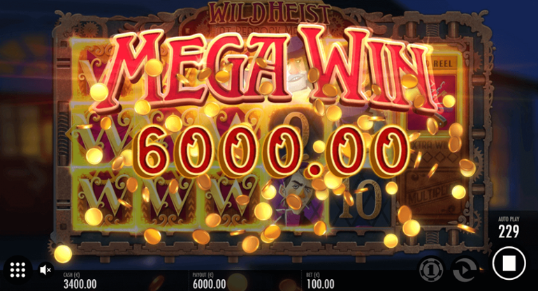 Wild Heist at Peacock Manor mega win