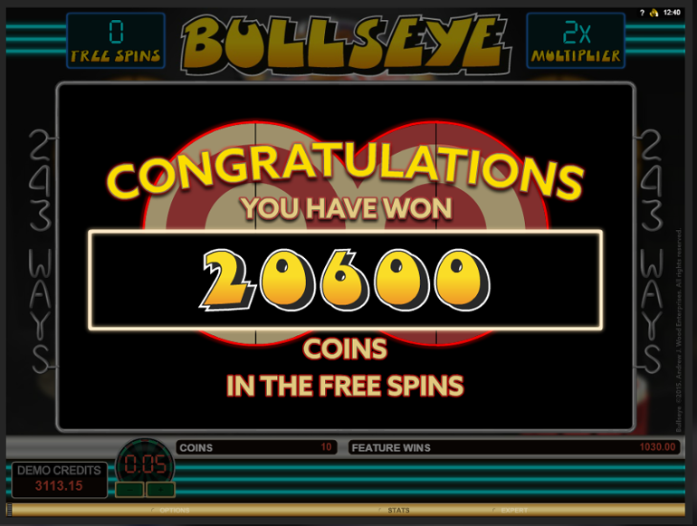 Victorie la free spins Bullseye