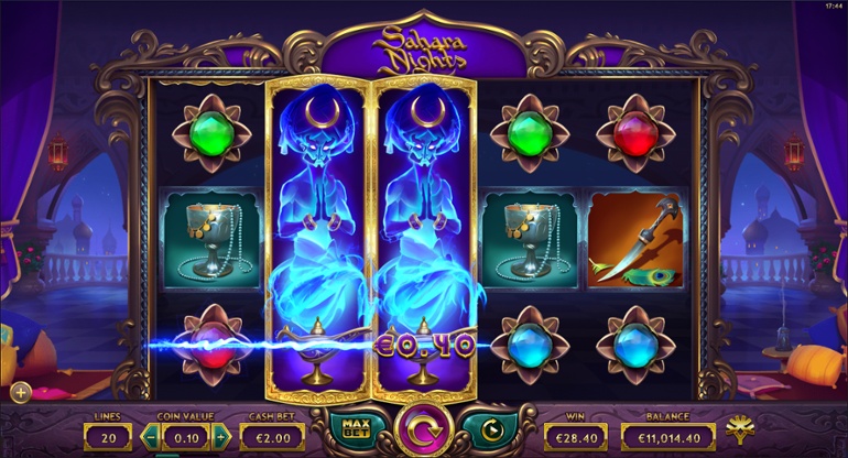 Sahara Nights slot Expanding Wilds win