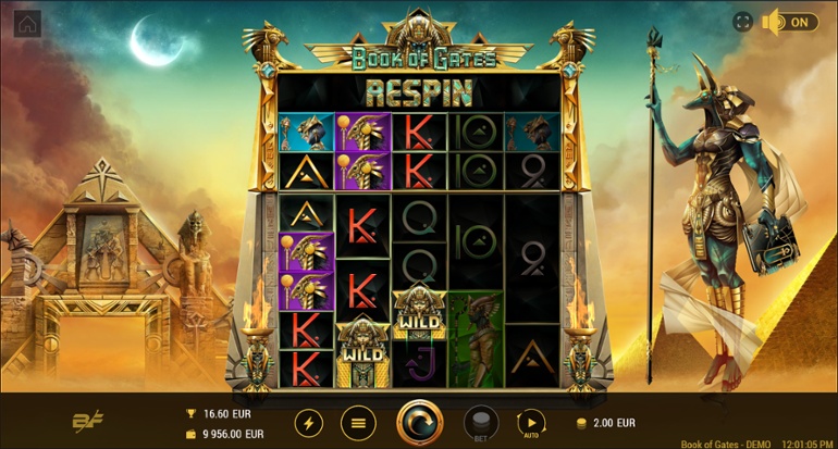 Book of Gates slot Respin feature