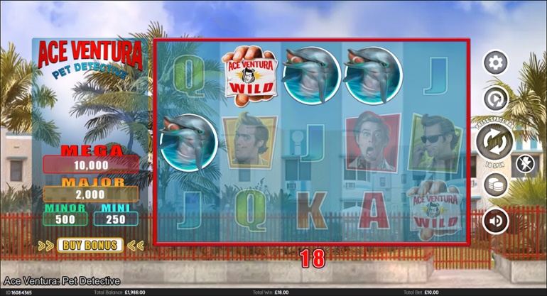 Câștig slot Ace Ventura Pet Detective