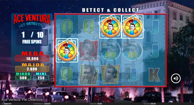 Slot Ace Ventura Pet Detective - Detect & Collect spins
