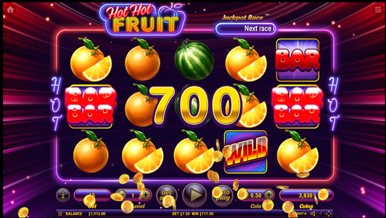 Hot Hot Fruit slot mare câștig