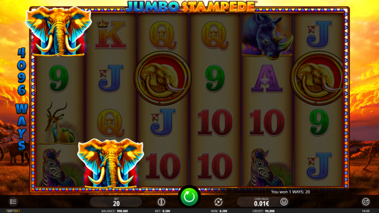 Câștig simbol superior Jumbo Stampede