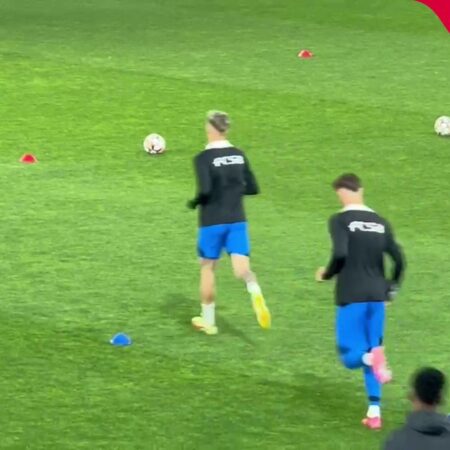 Rapid – FCSB. Fotografii cu echipa lui Elias Charalambous în timpul încălzirii pe Giulești.