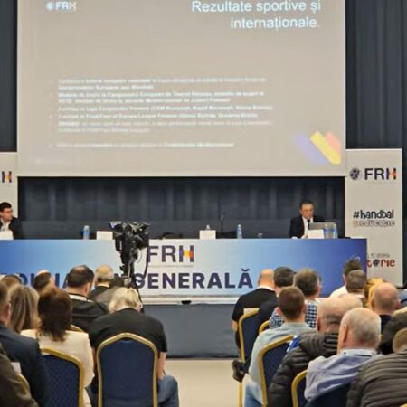 Adunarea Generală a FRH a început cu o întârziere de 45 de minute; Constantin Din riscă demisia.