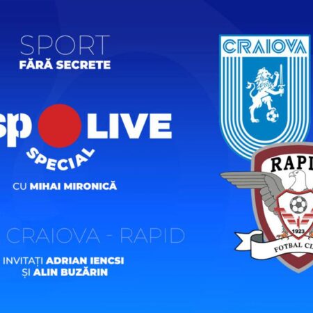 Universitatea Craiova – Rapid » Oltenii nu renunță la speranță! Comentarii cu Adrian Iencsi și Alin Buzărin, exclusiv la GSP Live Special