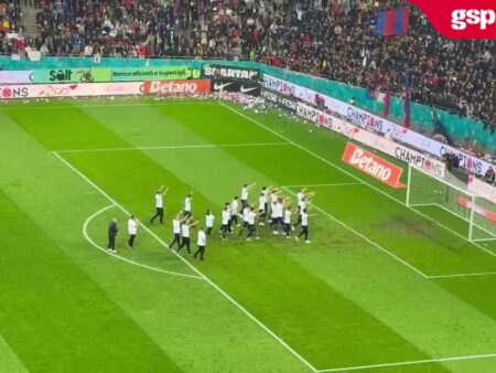FCSB – Univ. Craiova » În timpul pauzei, Meme Stoica a prezentat echipa de tineret a roș-albaștrilor