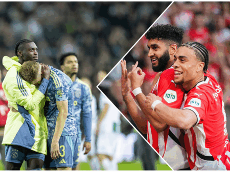 Cel mai incredibil sezon din Eredivisie! Cu cinci etape rămase, Ajax conduce cu un avans de 9 puncte față de PSV » Iată cum se prezintă acum clasamentul.