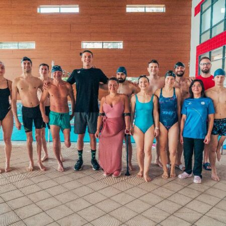 David Popovici, antrenamente cu sportivii paralimpici din echipa națională de paraescaladă