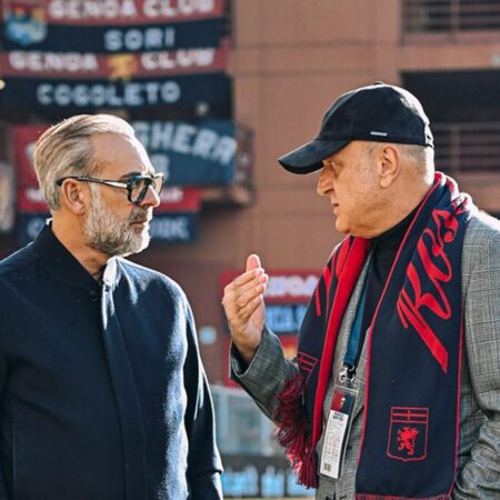Mesaj de sprijin pentru Dan Șucu » Bannerul suporterilor Genoa la meciul cu Milan