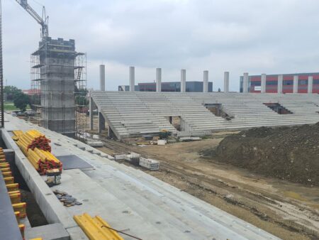 Stadionul din vestul României, cu un cost de 23.000.000 de euro, capătă formă » Finalizarea lucrărilor este prevăzută pentru 2026