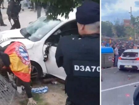 Incidente alarmante înaintea meciului în care Barcelona ar putea deveni campioană! Un individ a lovit cu mașina zeci de fani.