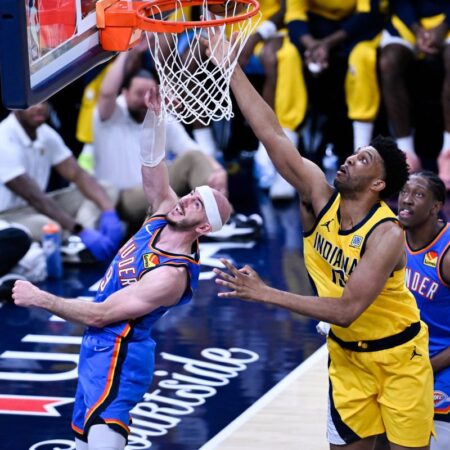 După o pauză de 9 ani, asistăm din nou la un meci decisiv în finala NBA! Indiana Pacers a învins fără emoții Oklahoma City Thunder, cu Tyrese Haliburton incert.