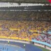 „Tricolorii” au cucerit Viena! „Zidul galben” domină atmosfera sonoră pe „Ernst Happel”, cu o oră înainte de începerea meciului.
