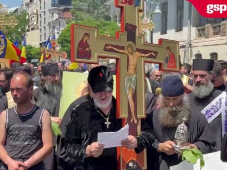Gigi Becali, protest pe Calea Victoriei după Bucharest Pride